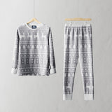 Children's PJ Set Grey Fair Isle