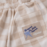 Spodnie Gingham Adventure w kolorze owsianym