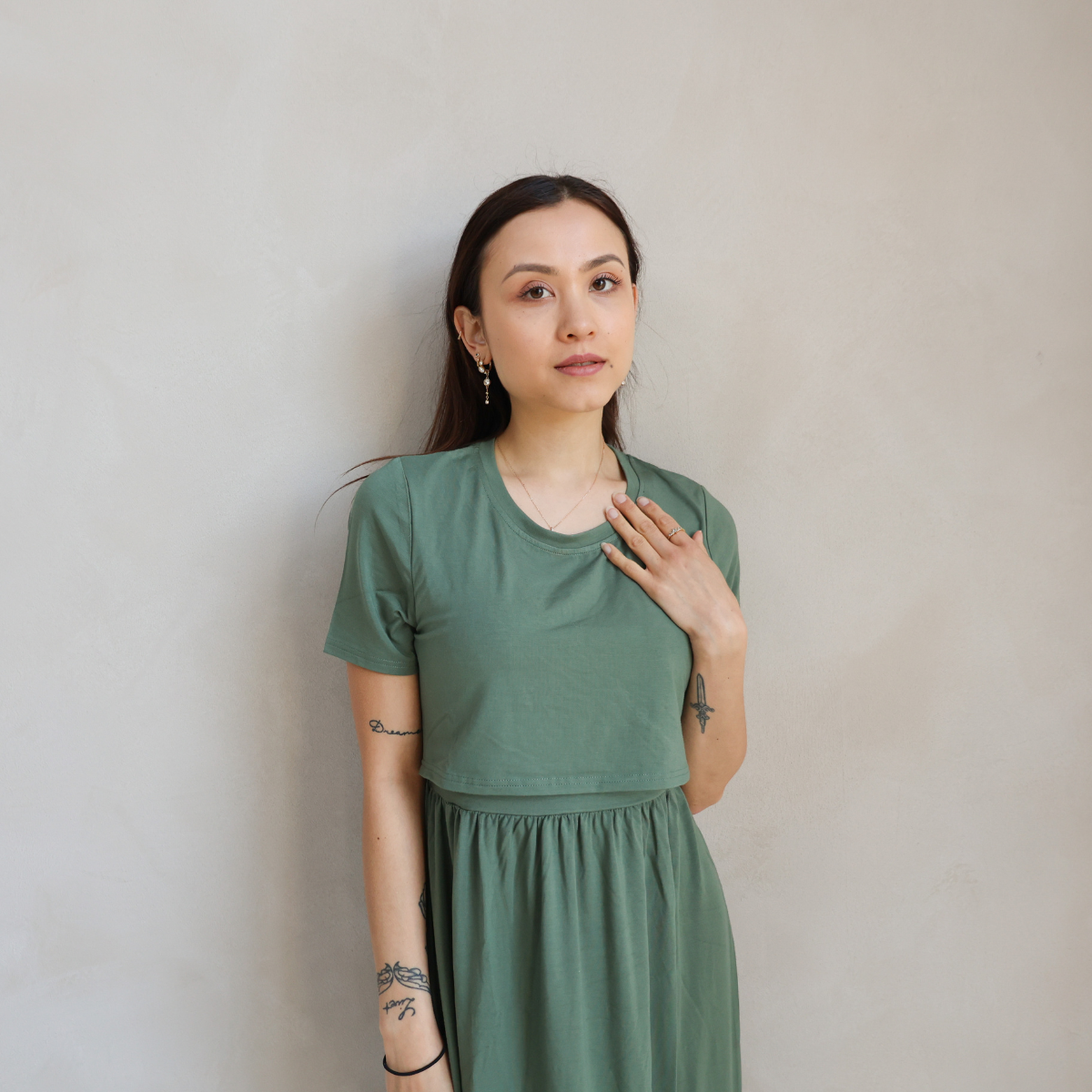 Santorini Breastfeeding T-Shirt Dress