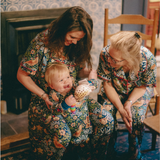 William Morris Damen Pyjamas Set Erdbeerdieb Marineblau