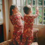 William Morris PJ-set Aardbeiendief Rood