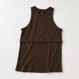 Breastfeeding Ribbed Tanktop Chocolade
