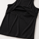 Breastfeeding Ribbed Tanktop Zwart