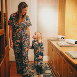 William Morris Kinder PJ Set Aardbeiendief Navy Blauw