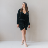 Paris - Vestito in velluto per l'allattamento Nero