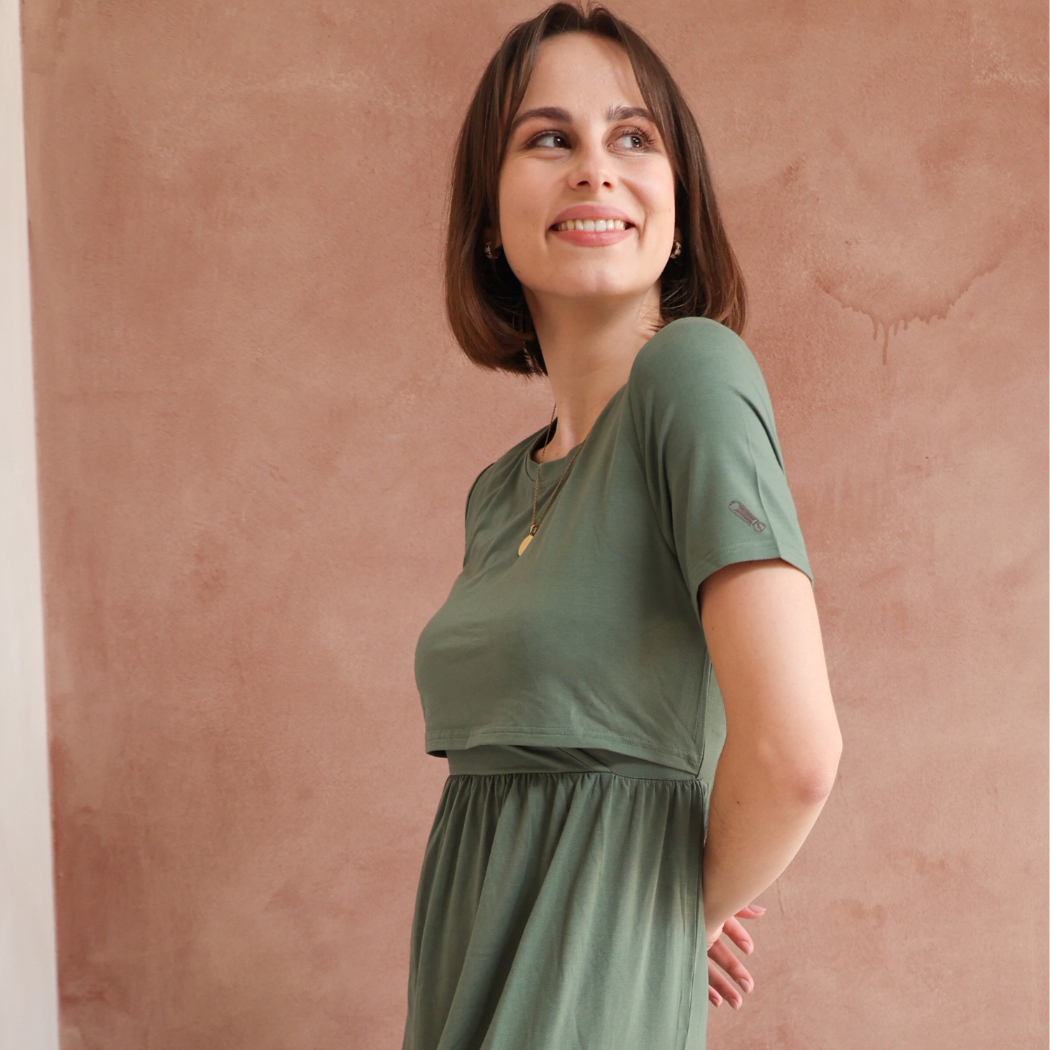 Santorini Breastfeeding T-Shirt Dress