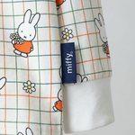 Miffy x Zipster woven label on the Children's Miffy Checkered Bloom bamboo pyjama set