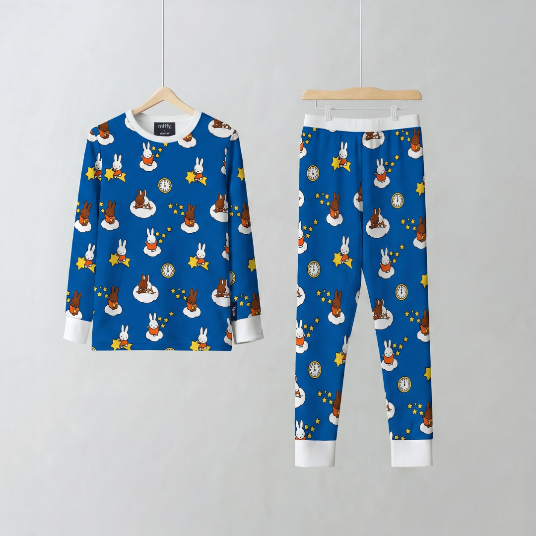 Set pigiama in bambù Miffy Starry Sleep per bambini, vista frontale