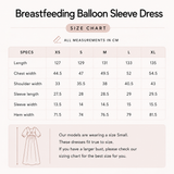 Robe d'allaitement à manches ballon rose