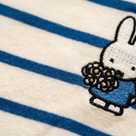 Design detail on the Miffy striped breastfeeding T-shirt with hidden nursing zips