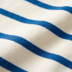 Close-up of the soft bamboo fabric of the Miffy striped breastfeeding T-shirt with hidden nursing zips