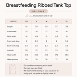 Breastfeeding Ribbed Tanktop Chocolade