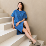 Robe d'allaitement rayée bleu / blanc
