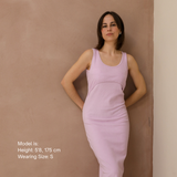St Tropez Ribbed Sukienka do karmienia piersią Lilac