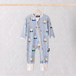 ZIPSTER x Miffy Grenouillère en bambou « Peek-a-Boo Blue », vue de face